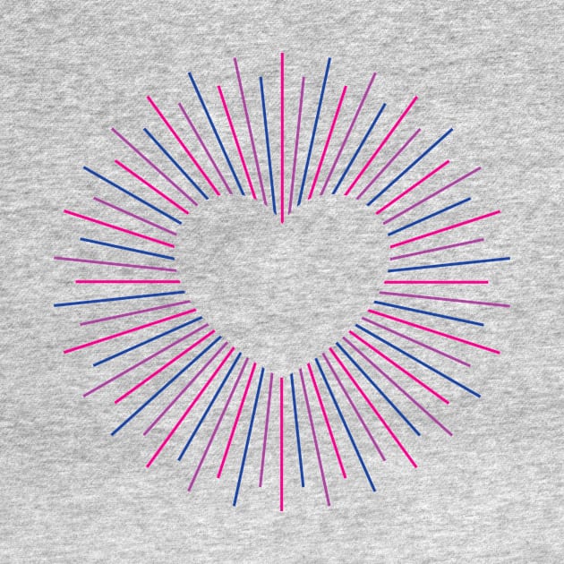 Bi Pride Radial Heart by lavenderhearts